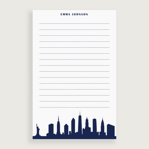 New York Skyline Notepad, NYC Gifts, NYC Gift Ideas, New York Gift for Him, Design #51