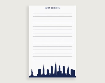 New York Skyline Notepad, NYC Gifts, NYC Gift Ideas, New York Gift for Him, Design #51