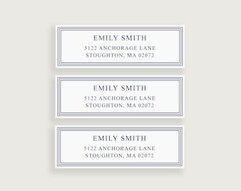 Return Address Labels for Business, Personalized Evelope Stickers for Men, 1 x 3 inches