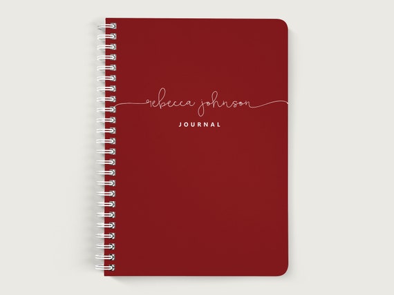 Buy Personalized Notebook for Women, Red Journal No Lines, Custom Journal  Cover, Lined or Unlined Spiral Soft Cover Spiral Book, Design 20 Online in  India 