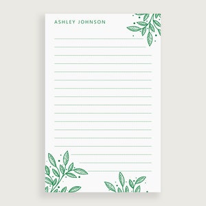Personalized Writing Paper, Stationery for Women, Floral Notepad, Design #41