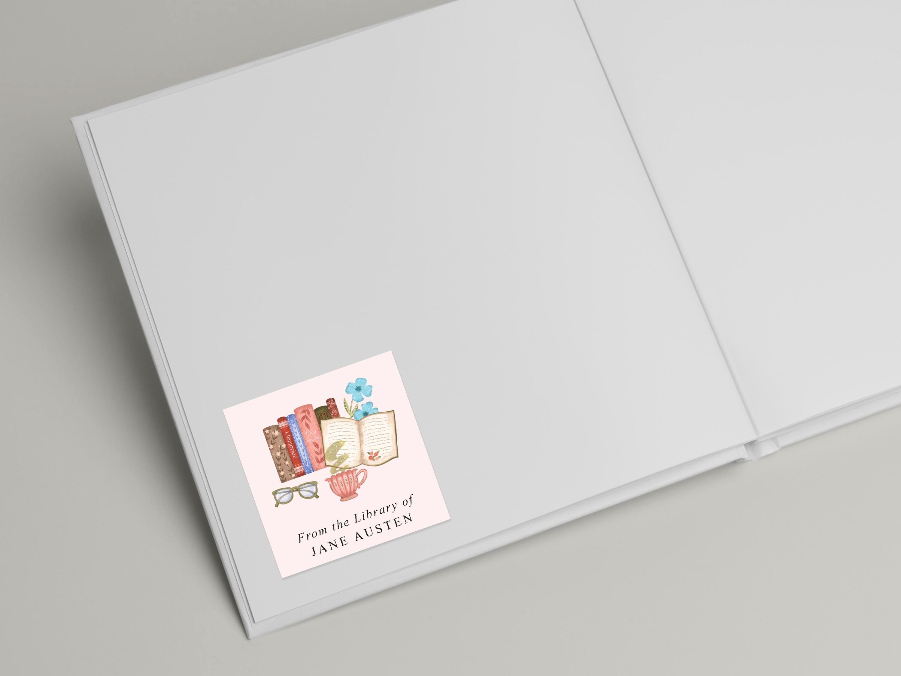 Custom Book Label Stickers | Personalized Bookplates | A Set of 4 ...