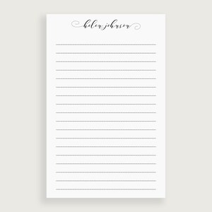 Personalized Stationery for Her, Name Notepad, Letter Writing Paper Lined, Design #33