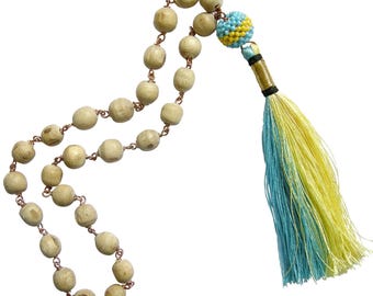 TULSI TULASI VAISHNAV ISKCON Japa Mala ROSENKRANZ 108+1 Perlengebet KOSTENLOS