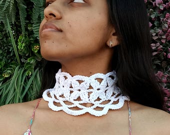 Lace Ophelia Vintage-Inspired Crochet Choker Necklace |  Teen Gift, Handmade Choker, Knit Women Necklace, Wedding Necklace, Crochet Jewelry