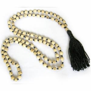 Genuine Tulsi (Tulasi) Mala Basil Seeds Mala / Bracelet Tulsi Japa Mala 108 Beads Rosary from India Krishna prayer Necklace, Tulsi Bracelet