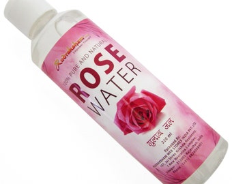 Rose Water Bottle, Spiritual Rose Water, 100% Pure and Natural Rose Water for Hair and Skin, Indian Floral Spiritual Rose Water 220ML 7.43OZ
