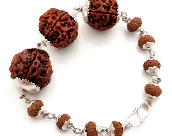 7 Mukhi Rudraksha Beads Bracelet- Energized & 110% Authentic From Nepal- Saturn Bracelet In Copper, 7 Face Rudraksha bracelet | Seven Mukhi
