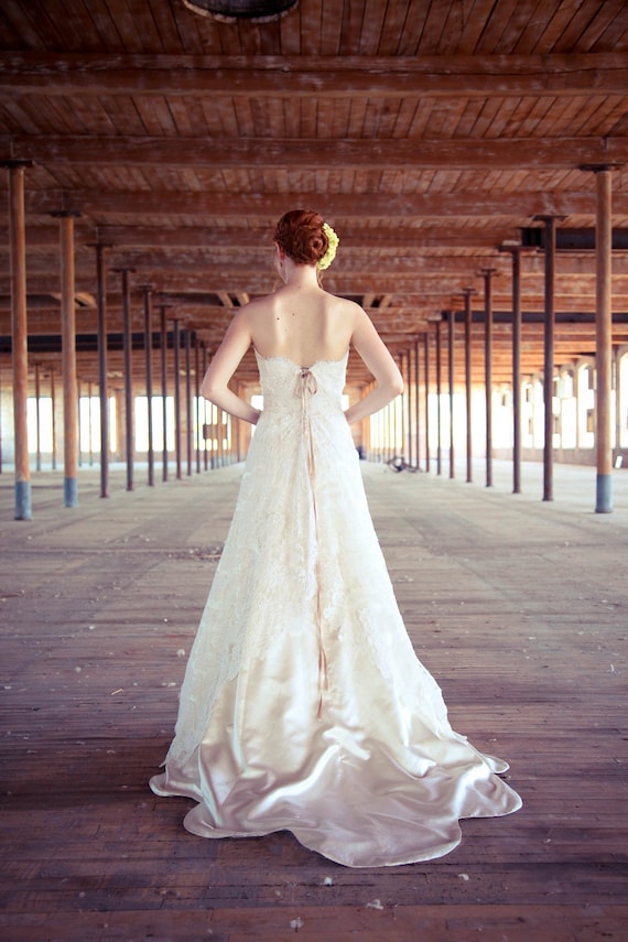 Vintage silk wedding dress - Gem