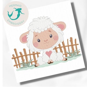 Sheep boy embroidery design, animals embroidery design machine, animals embroidery pattern, file instant download, baby embroidery design