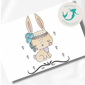 Sweet Bunny embroidery design machine, Easter embroidery pattern, Animals embroidery, File Instant Download, Baby embroidery, Baby design