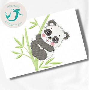 Panda Tree embroidery design baby embroidery design machine animals embroidery pattern file instant download baby embroidery design