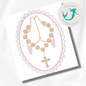 Pray embroidery machine designs, Catholic embroidery design, Baby machine embroidery pattern file instant download girl embroidery baptism