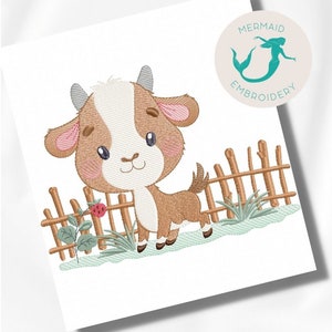 Disegno ricamo capra, macchina disegno ricamo animali, ricamo safari, download istantaneo file, disegno ricamo babys