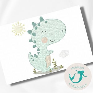 Dino Boy Stickmuster Tiere Stickmuster Maschine Baby Stickmuster Datei sofortiger Download Babys Stickmuster