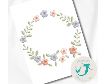 Little Flowers Frame embroidery design frame embroidery design machine floral embroidery pattern file instant download baby embroidery