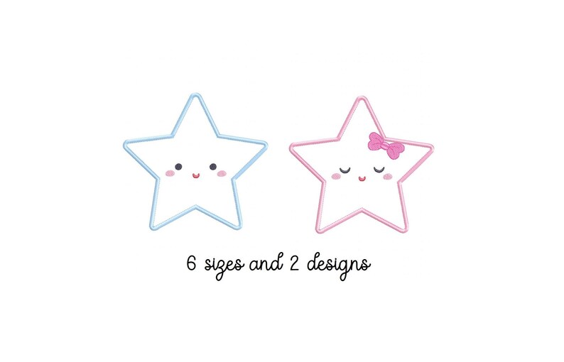 Cute Stars Embroidery Design Baby Embroidery Design Machine - Etsy