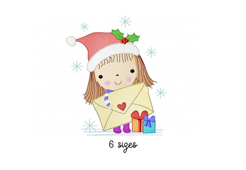 Christmas Girl embroidery design machine, Santa Claus embroidery Christmas Girl embroidery design machine, Santa Claus embroidery