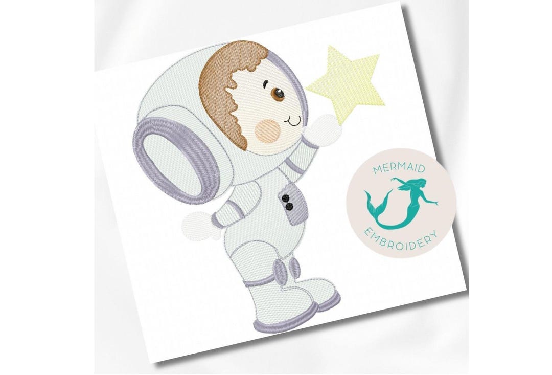 Astronaut Boy Star Embroidery Design Baby Embroidery Design Machine ...