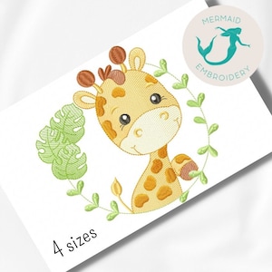 Baby Giraffe Embroidery Design, Baby Embroidery Design Machine, Animals ...
