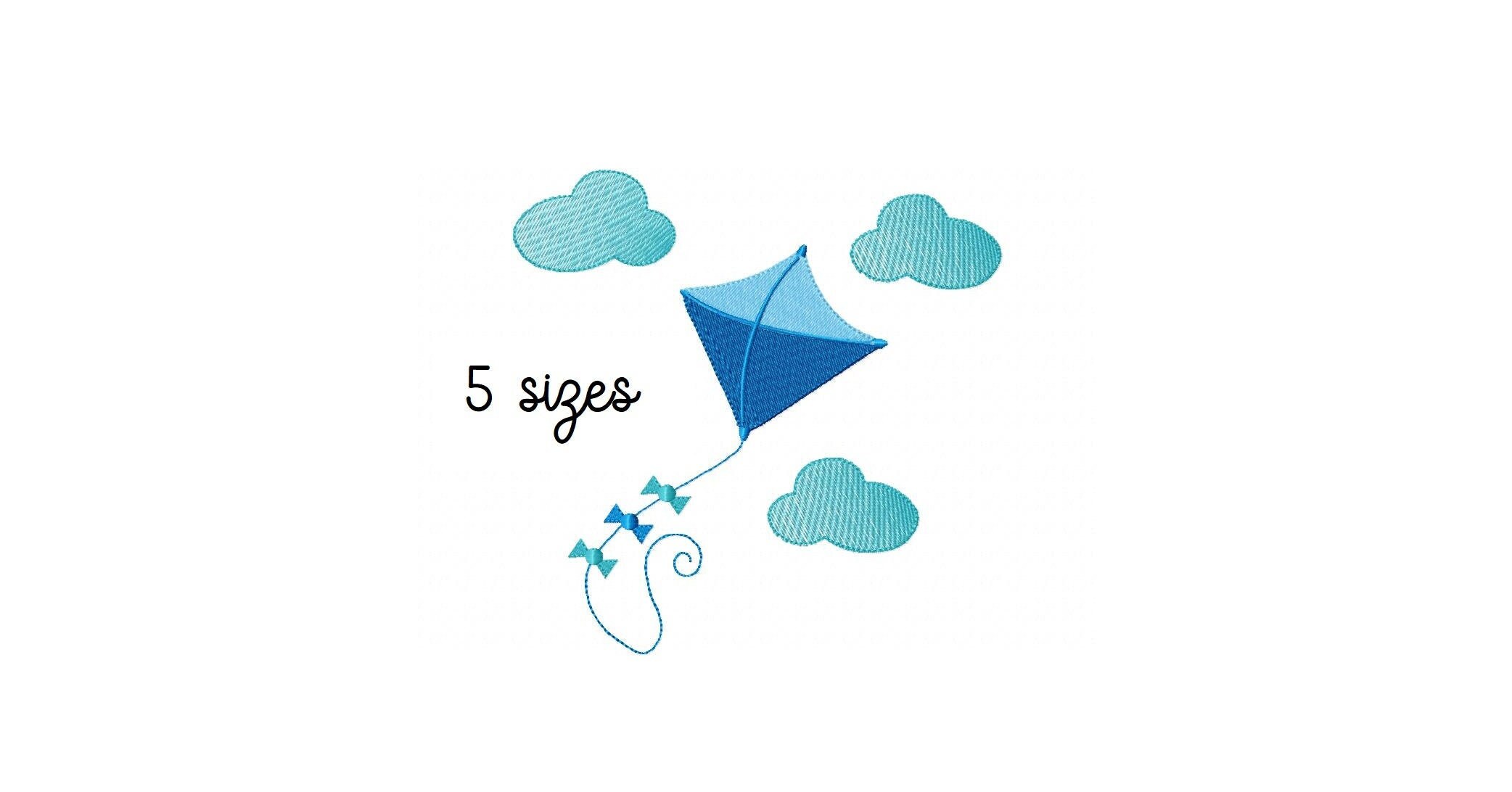 Blue Kite Pattern Blue Kite Embroidery Design, Boy Embroidery Design Machine, Baby ...