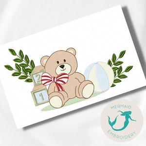 Bear Toys embroidery designs boy embroidery design machine baby embroidery pattern file instant download baby boy embroidery bear design