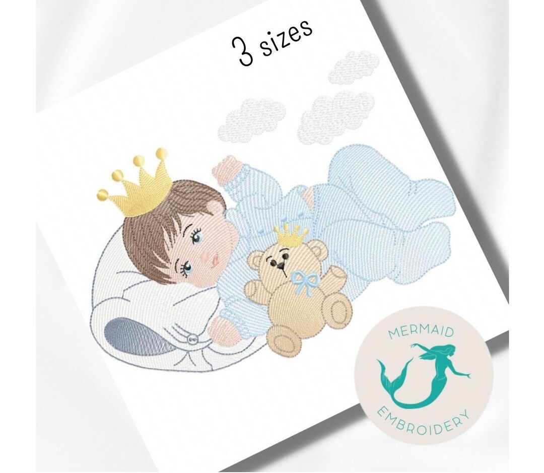 Baby Boy Blue Mariner Bear Hand Embroidery Bubble main image 0