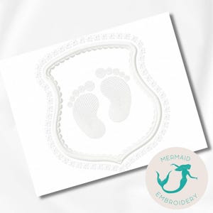 Baby feet embroidery design, baby embroidery design machine, cute embroidery pattern , file instant download, Newborn embroidery