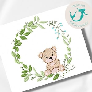 Bear Boy Frame embroidery design boy embroidery design machine baby embroidery pattern file instant download baby boy embroidery