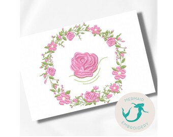 Flower embroidery design floral embroidery design machine flower embroidery pattern file instant download towel embroidery design