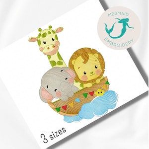 Animals Ark embroidery design, animals embroidery design machine, animals embroidery pattern, file instant download, babys embroidery design
