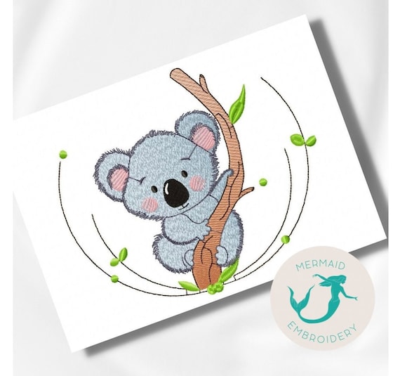 Koala Embroidery Designs Baby Embroidery Design Machine - Etsy