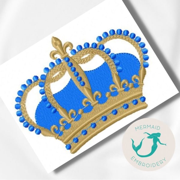 Beautiful Crown embroidery design, princess embroidery design machine, queen embroidery pattern file instant download baby embroidery design