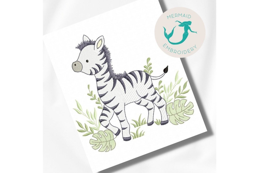 Sweet Zebra Embroidery Design Baby Embroidery Design Machine Animals ...