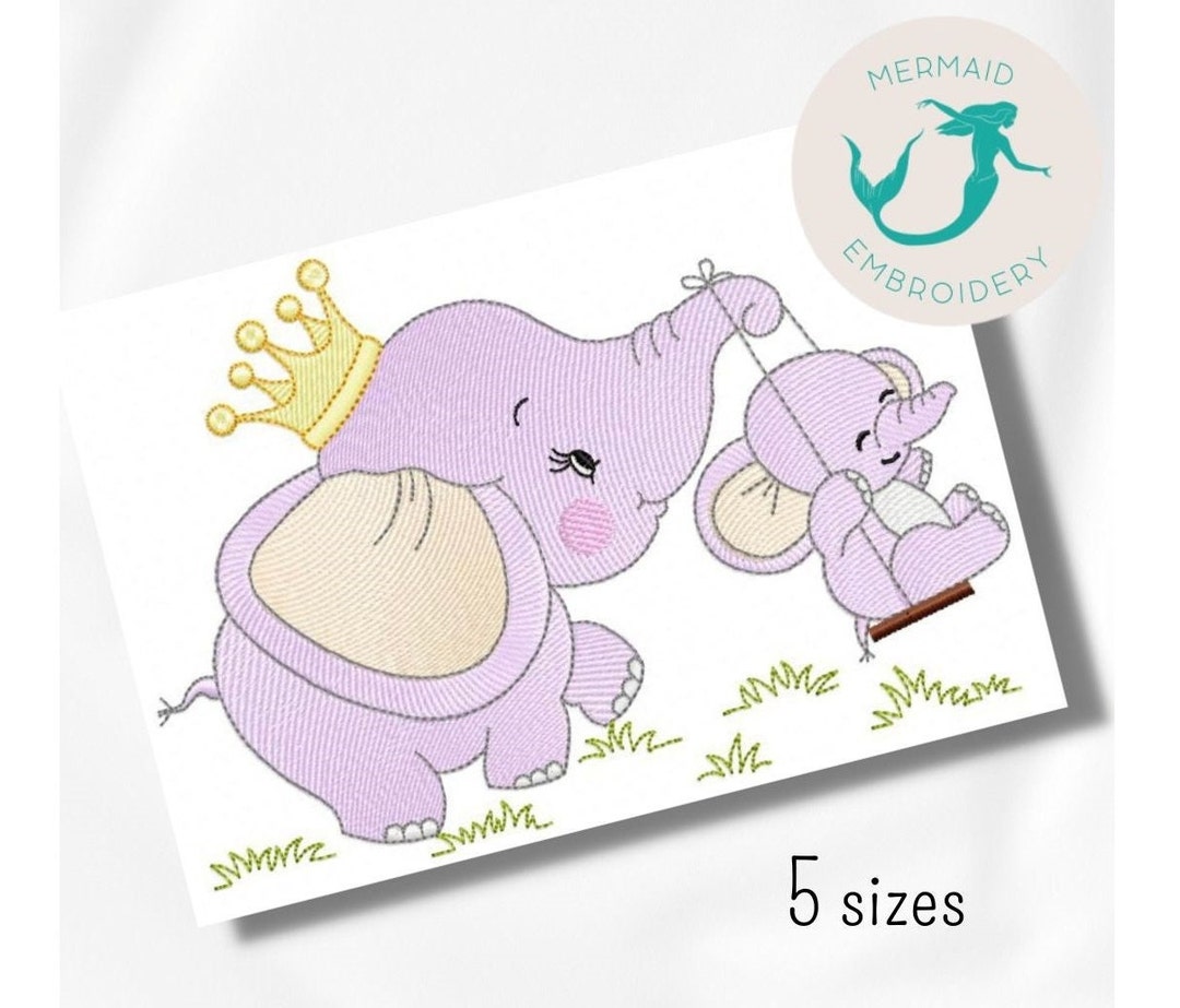 Elephant Embroidery – Boys’ 2-Piece Set - Mint main image 1