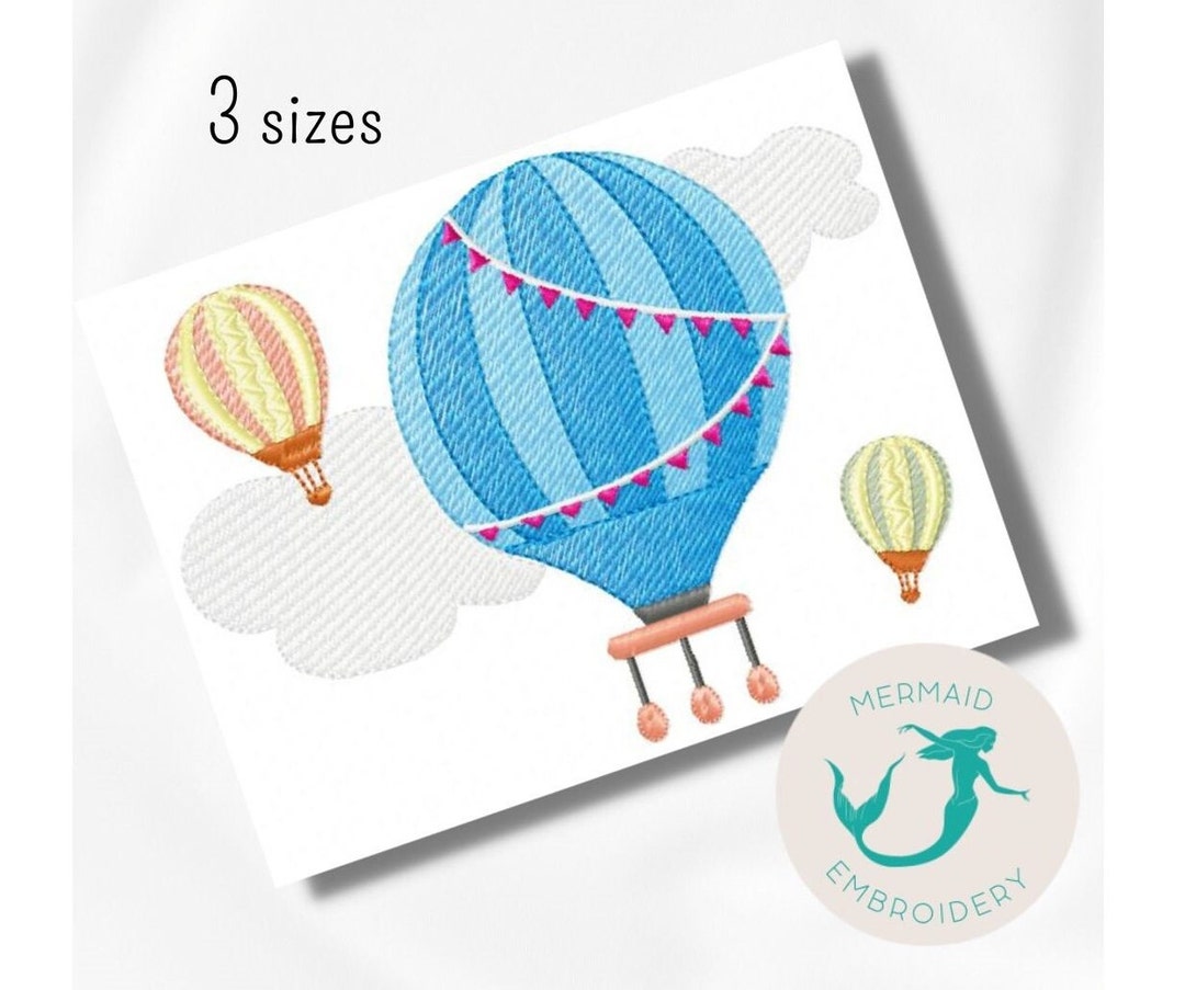 Balloons Embroidery Design Baby Embroidery Design Machine Etsy