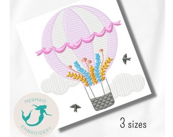 Rosa Ballon Stickdatei, Baby Stickdatei, Stickdatei Baby, Stickdatei