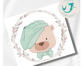 Süßer Bär Stickdatei, Stickdatei Baby Stickdatei Maschinenstickerei, Stickdatei Stickdatei Sofort Download, Neugeborene Stickdatei