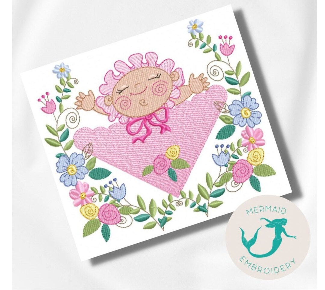 Baby Girl Embroidery Design Newborn Embroidery Design Machine Cute 
