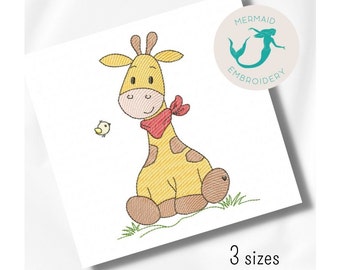 Giraffe Cute embroidery design, baby embroidery design machine, Animals embroidery pattern, file instant download, newborn embroidery
