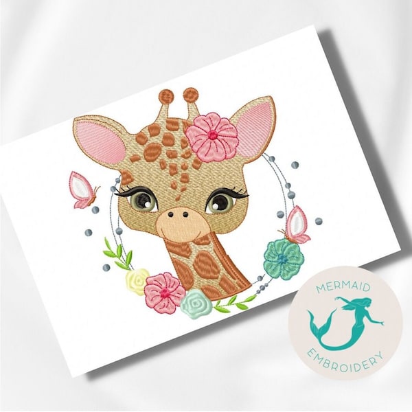 Giraffe Embroidery - Etsy