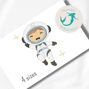 Astronaut Stars embroidery design, baby embroidery design machine, newborn embroidery pattern, file instant download, Kids embroidery design