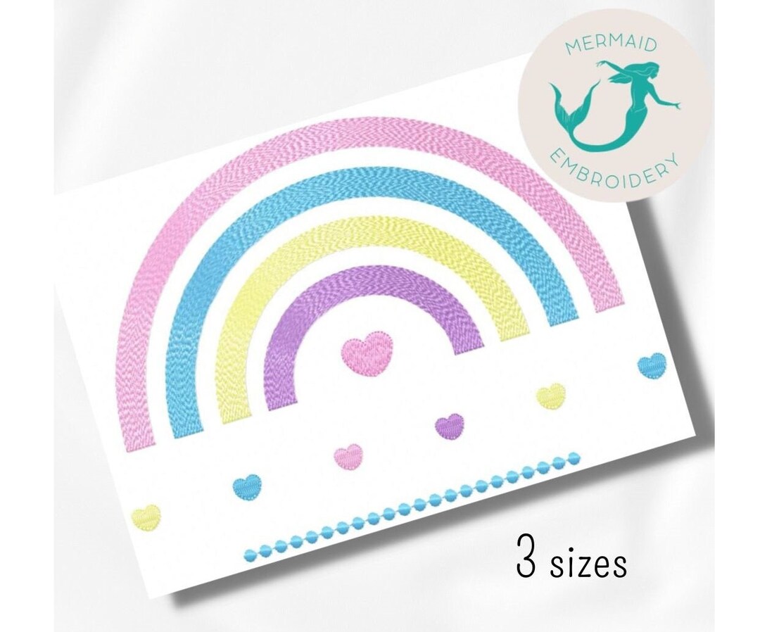 Cute Rainbow Embroidery Design, Baby Embroidery Design Machine, Clouds ...