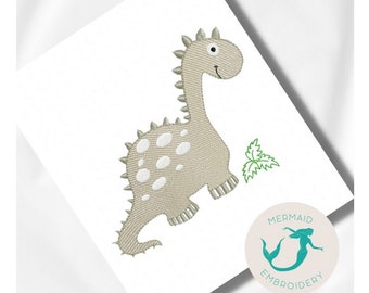 Dino1 Rippled embroidery design, baby embroidery design machine, animal embroidery pattern, file instant download, newborn embroidery design