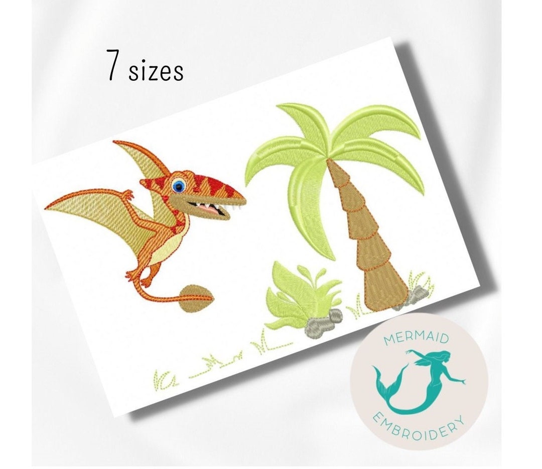 Dino Embroidery Design Animals Embroidery Design Machine Baby ...
