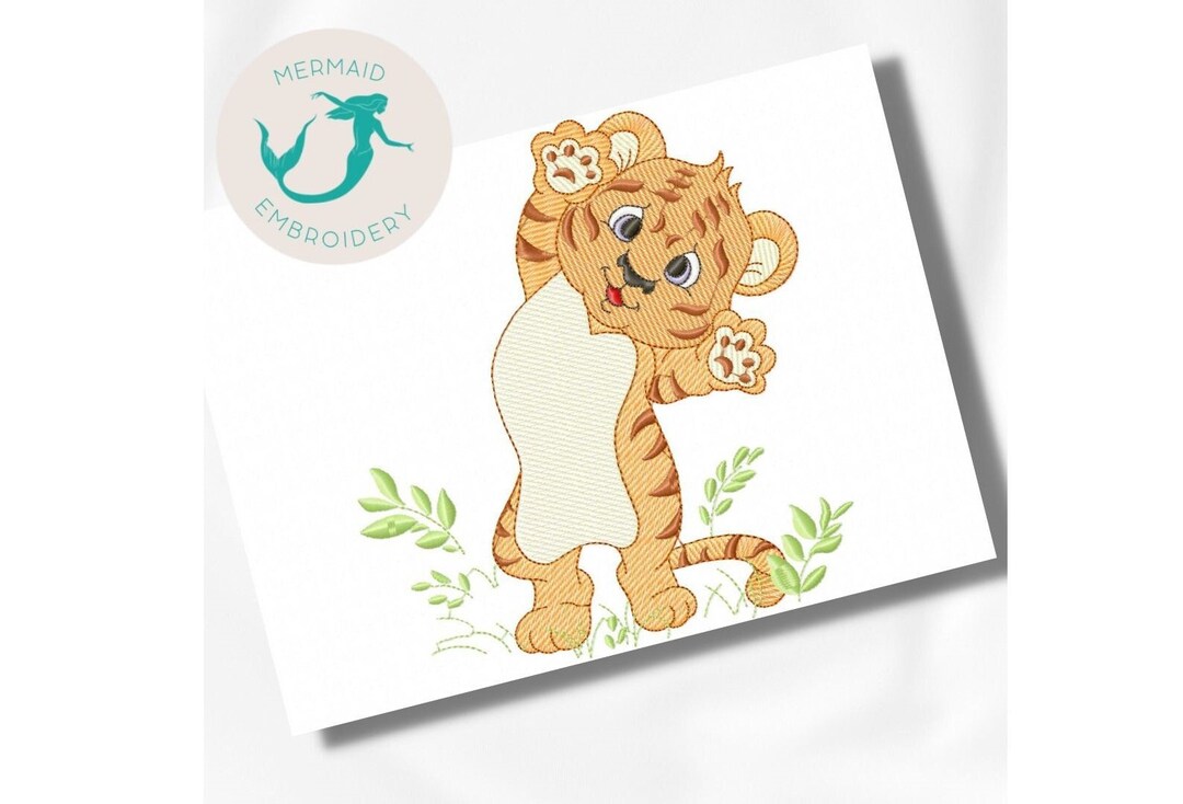 Little Tiger Pattern Little Tiger Embroidery Design Baby Embroidery Design Machine Animals ...