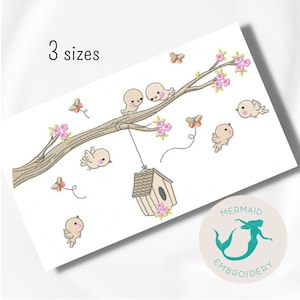 Birds House embroidery design birds embroidery design machine animals embroidery pattern file instant download baby embroidery design