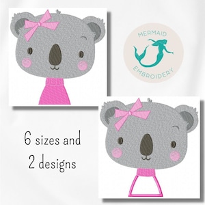 Cute Koala embroidery designs baby embroidery design machine animals embroidery pattern file instant download baby embroidery design