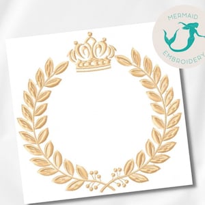 Crown embroidery design, frames embroidery design machine, baby embroidery pattern, file instant download, Newborn embroidery, Towel design