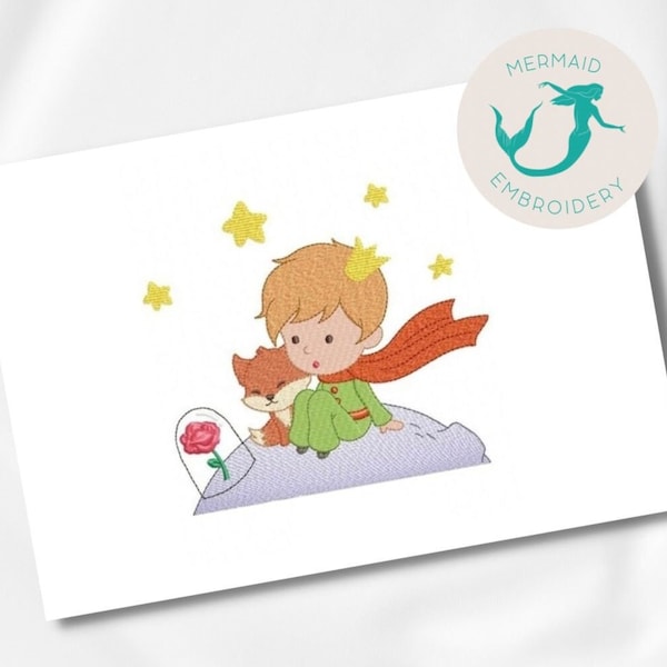 Little Prince embroidery design, boy embroidery design machine, baby embroidery pattern, file instant download, newborn embroidery